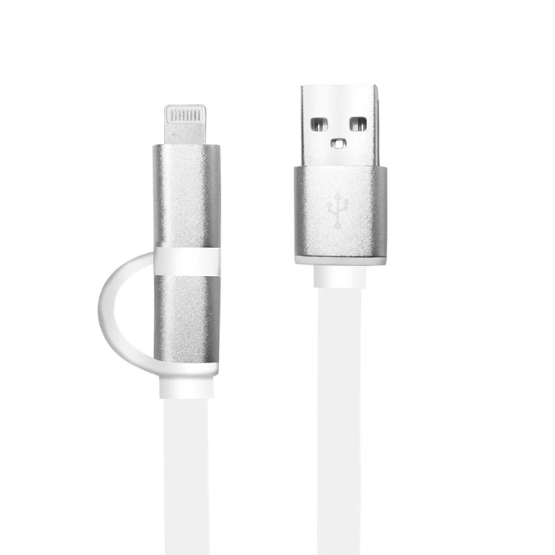CABLE ARGOM 2 IN 1 IPHONE LIGHTING MICRO USB ARG-CB-0058