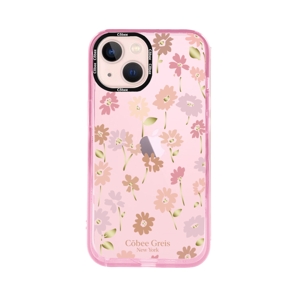 Côbee Log iPhone 13/14 Greis #10 Flor Rosa Rosado