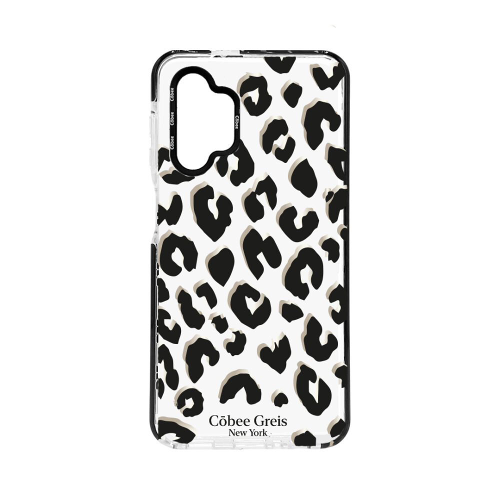Côbee Log Samsung A13 Animal Print Borde Negro