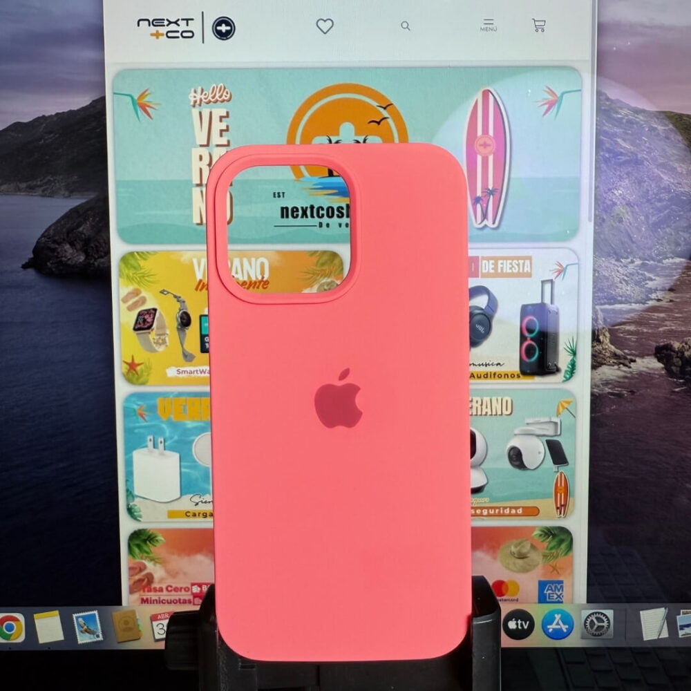 Estuche Silicon iPhone 13 Pro Fucsia