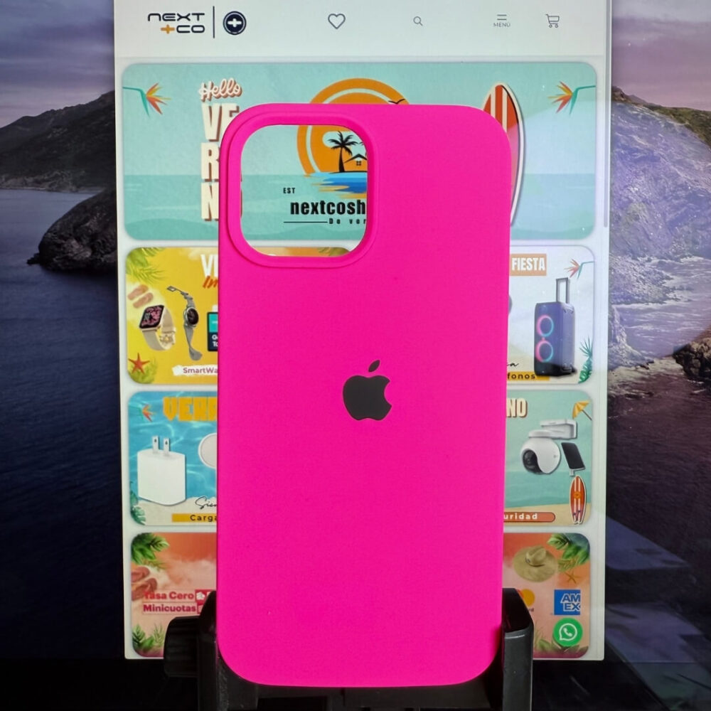 Estuche Silicon iPhone 13 Pro Max Fucsia Neon
