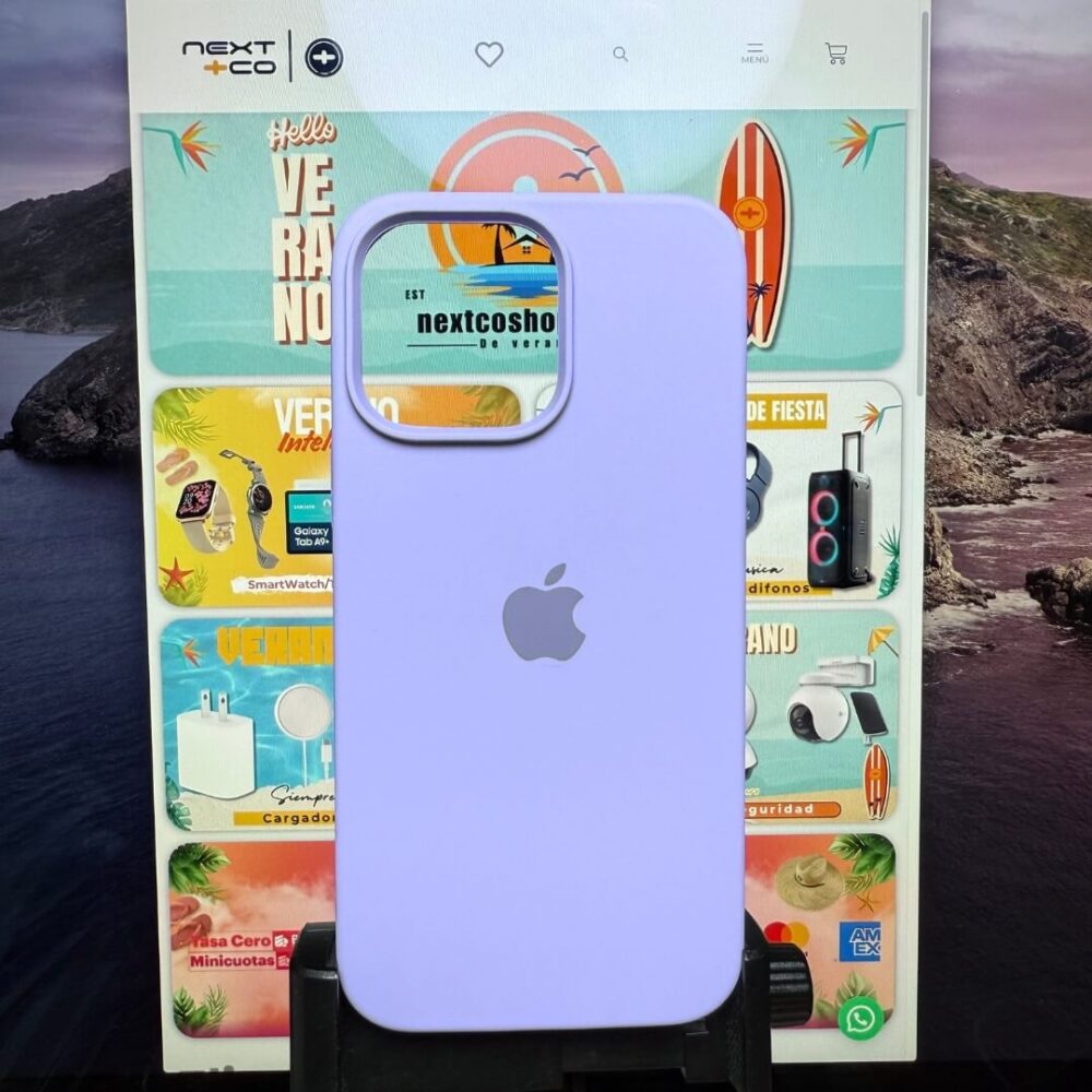 Estuche Silicon iPhone 14 Pro Max Lila