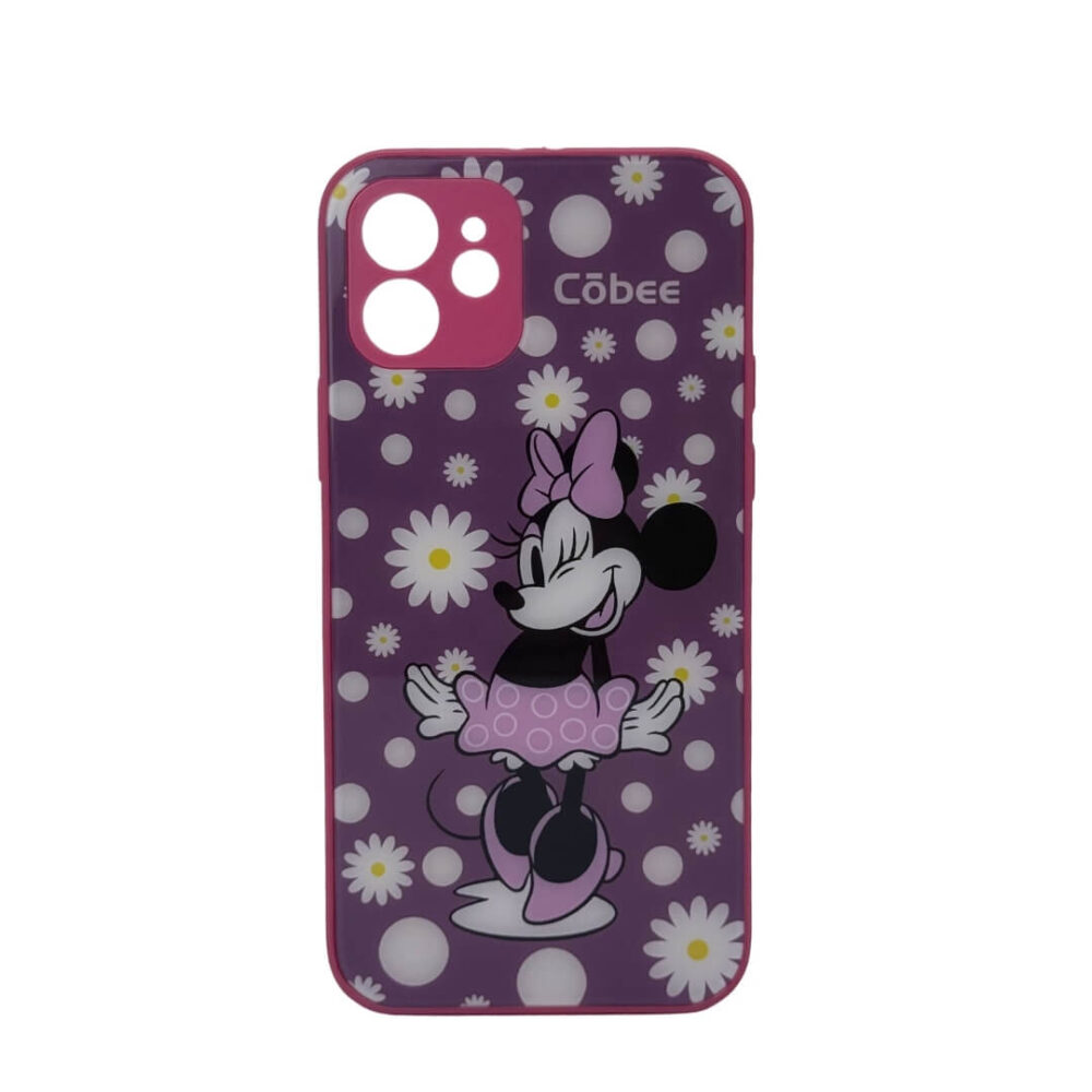 Estuche Cobee Glass iPhone 12- Minnie #1