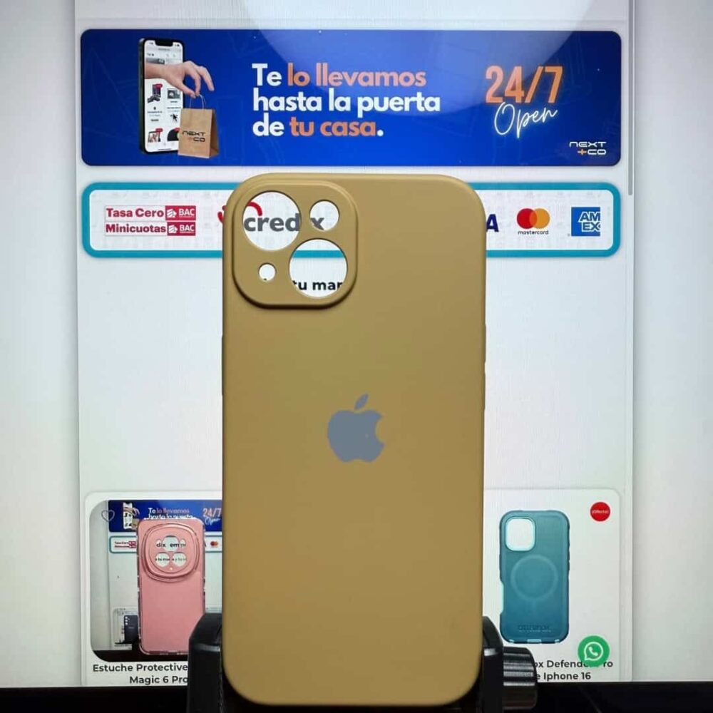 Estuche Silicon Iphone 15 Cafe Claro