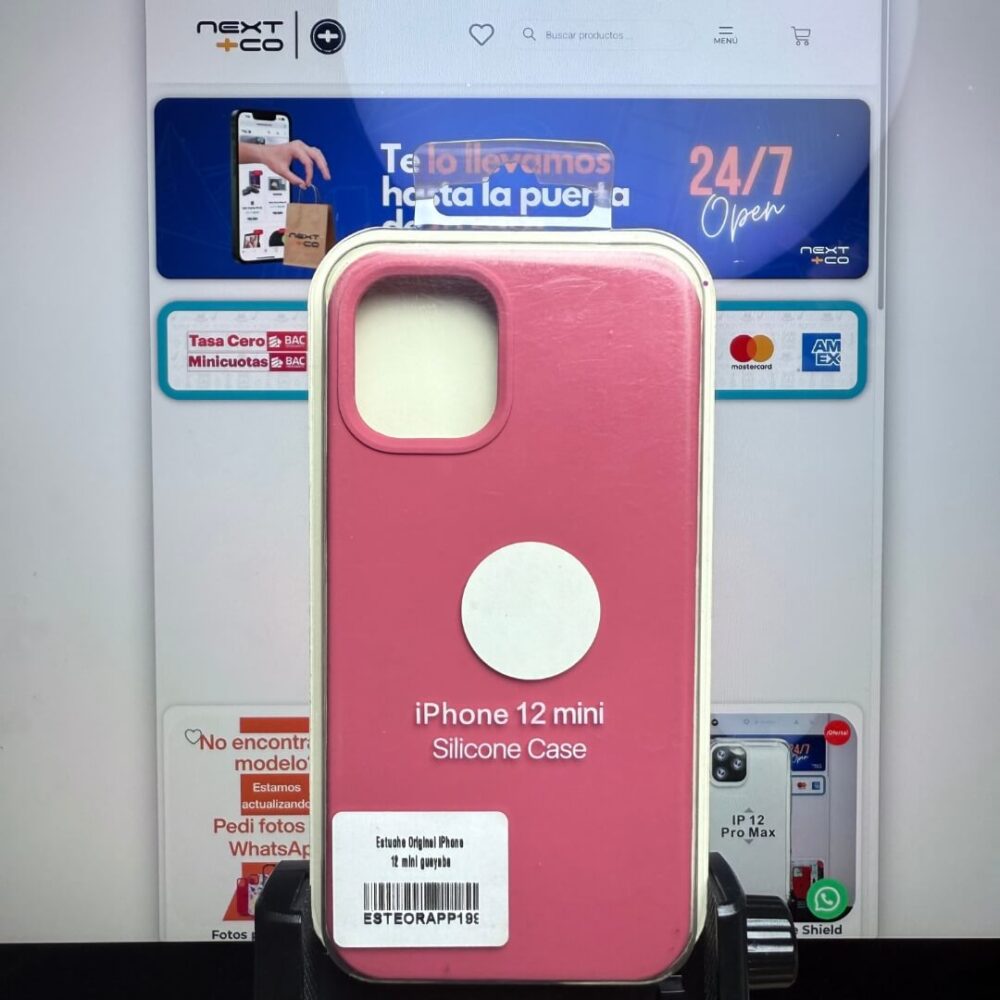 Estuche Silicon iPhone 12 mini guayaba