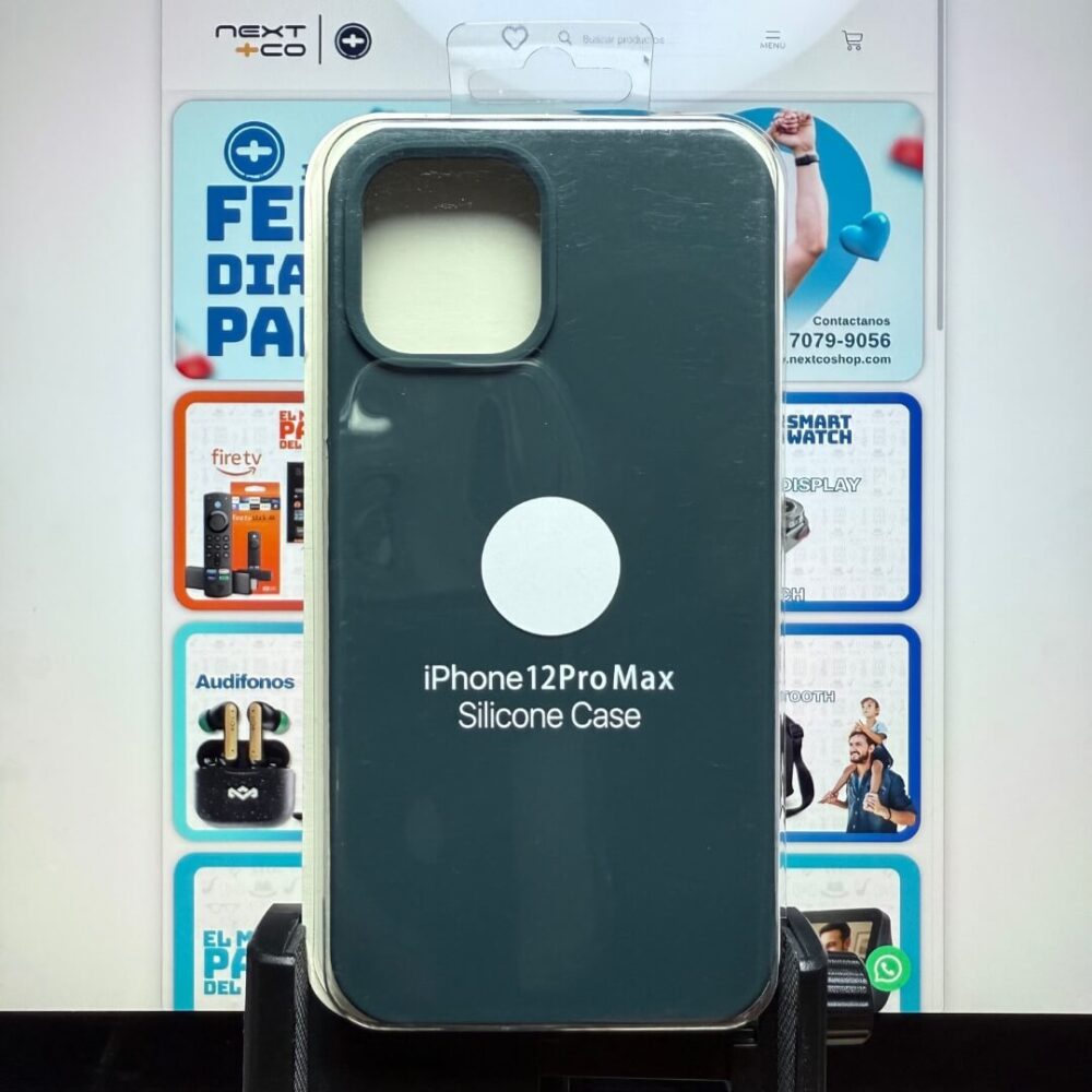 Estuche Silicon iPhone 12 Pro Max verde oliva