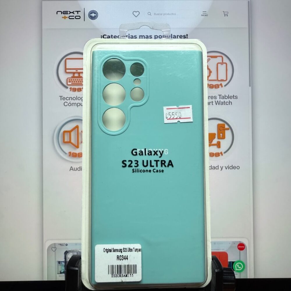Estuche Silicon Samsung S23 Ultra Turquesa