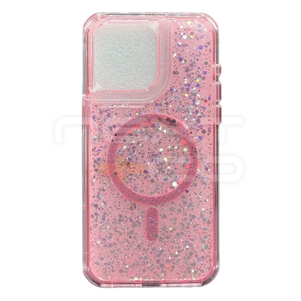 Estuche SOM Escarcha MagSafe Iphone 14 Pro Max Rosa