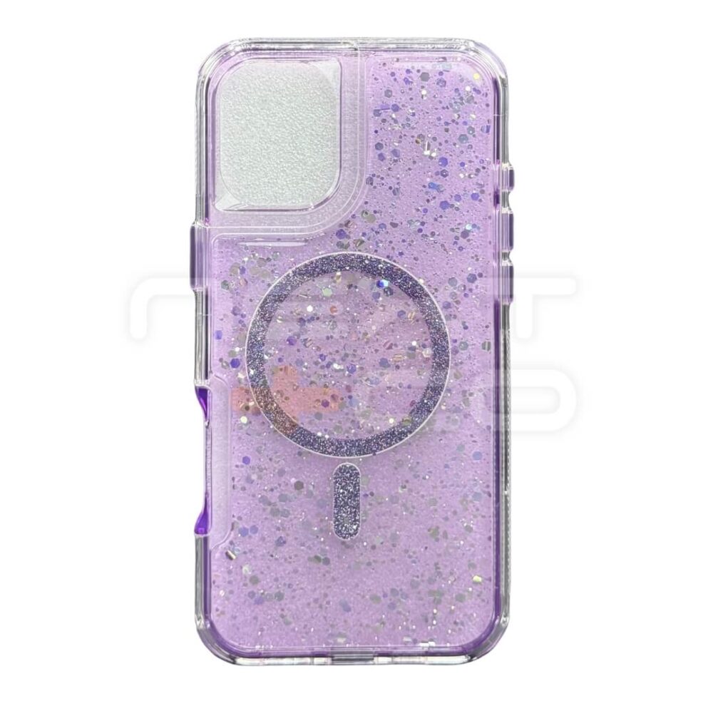 Estuche SOM Escarcha MagSafe Iphone 16 Plus Morado