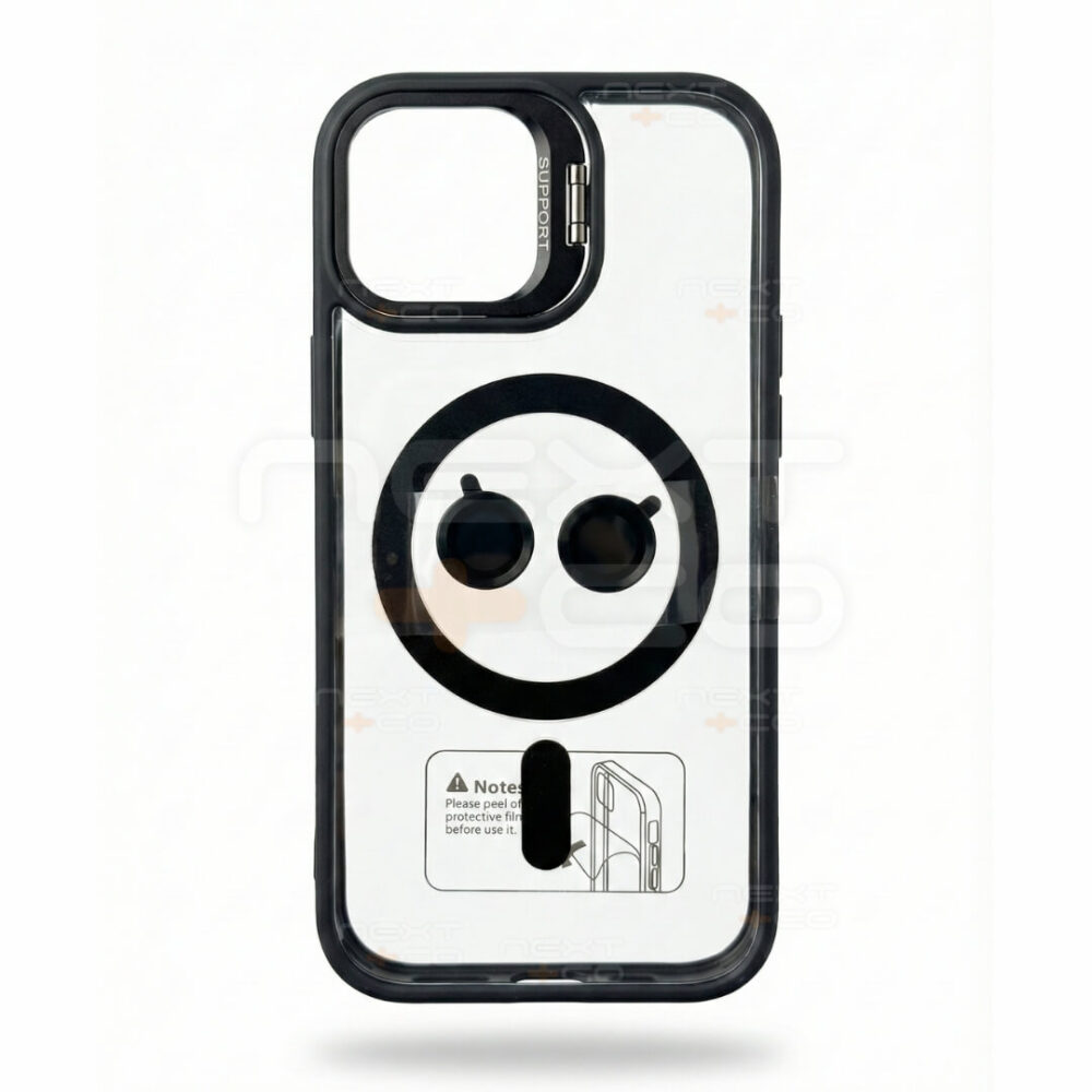 Estuche Support Magsafe con lentes Iphone 14 Negro