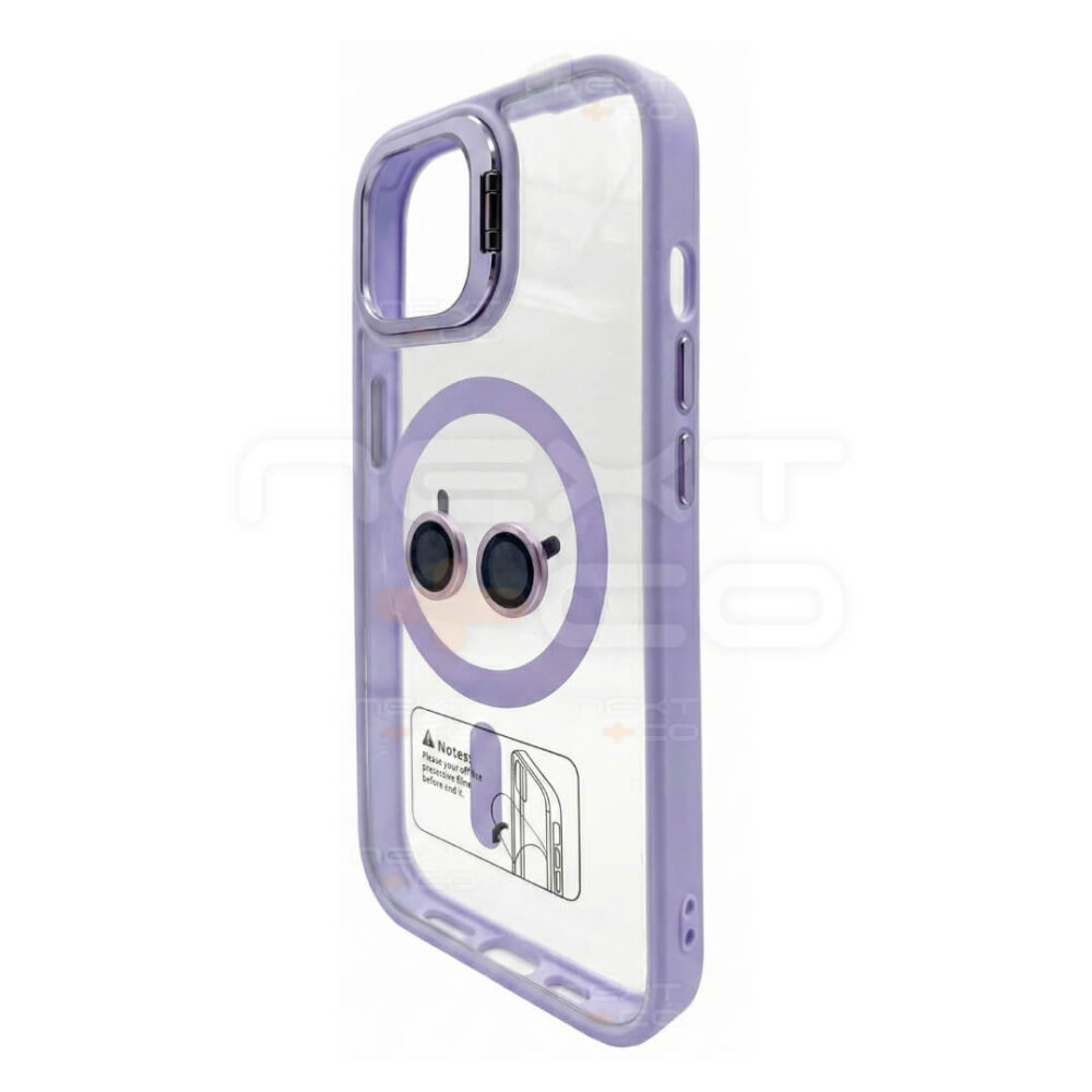Estuche Support Magsafe con lentes Iphone 14 Lila