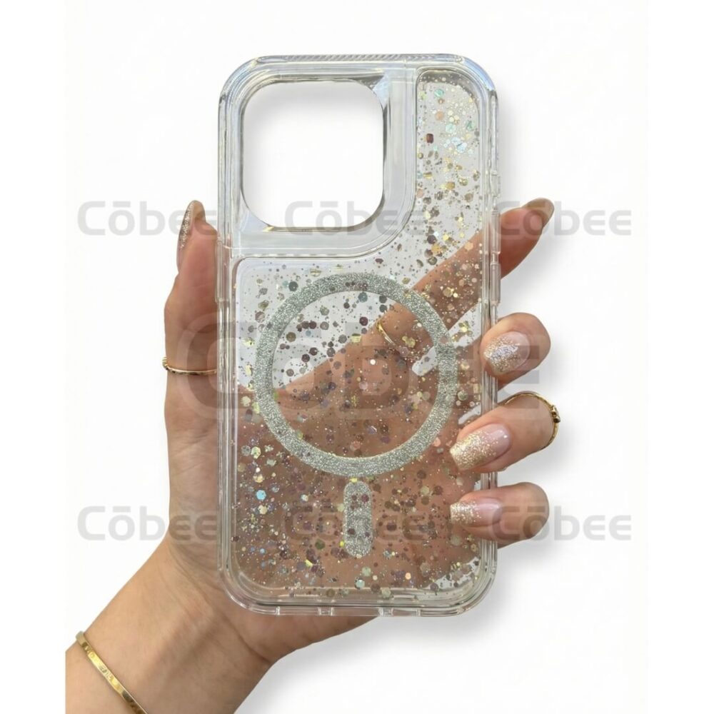 Estuche SOM Escarcha MagSafe Iphone 15 Pro Transparente
