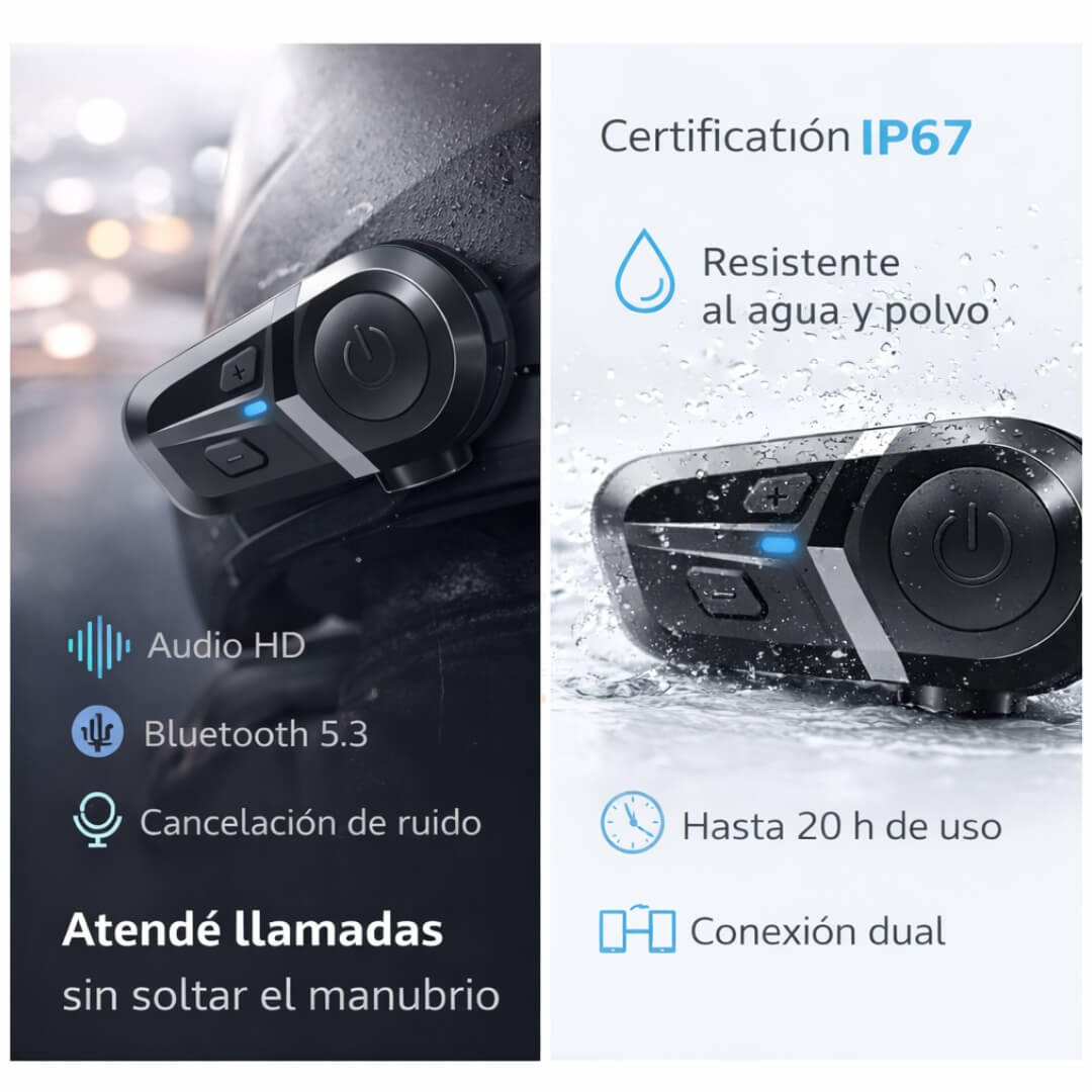 Manoslibres Bluetooth para Casco Moto L1 - Imagen 2