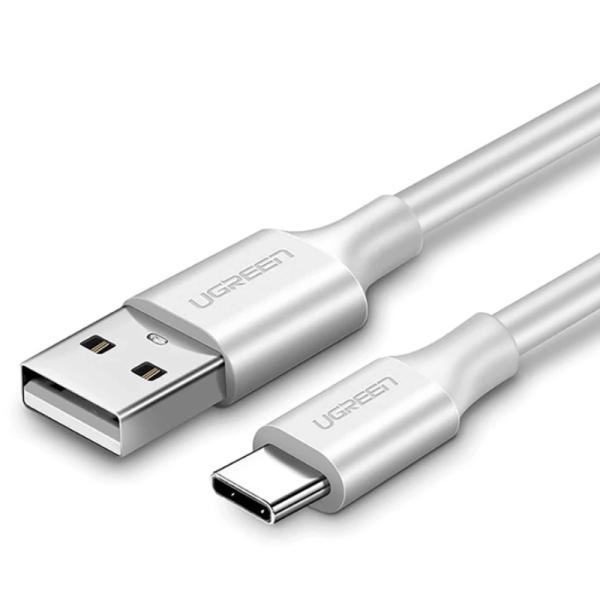 Cable Ugreen US287 USB-A 2.0 A USB-C 1.5 metros 60122 Blanco