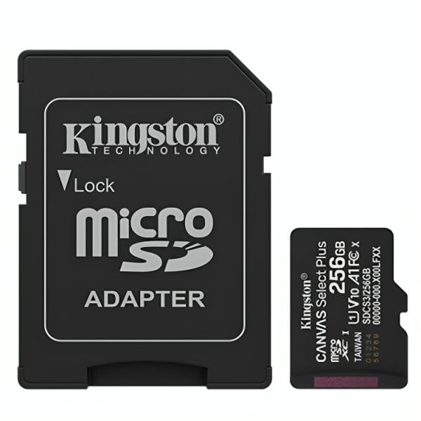 MEMORIA MICRO SDXC 256GB KINGSTON CLASE 10 UHS-I U3 150 MB/S SDCS3/256GB PARA CÁMARAS DEPORTIVAAS Y DRONES - Imagen 2
