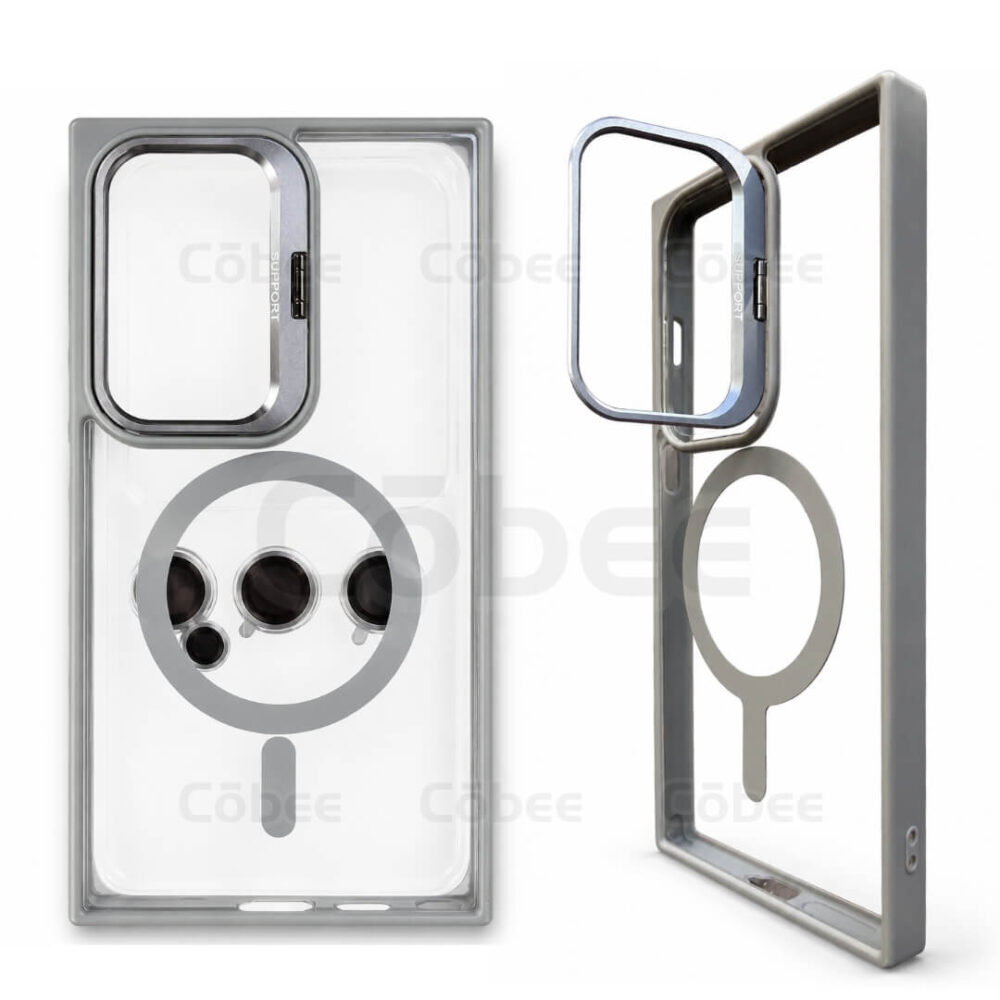 Estuche Support Magsafe con Lentes Samsung S24 Ultra Gris
