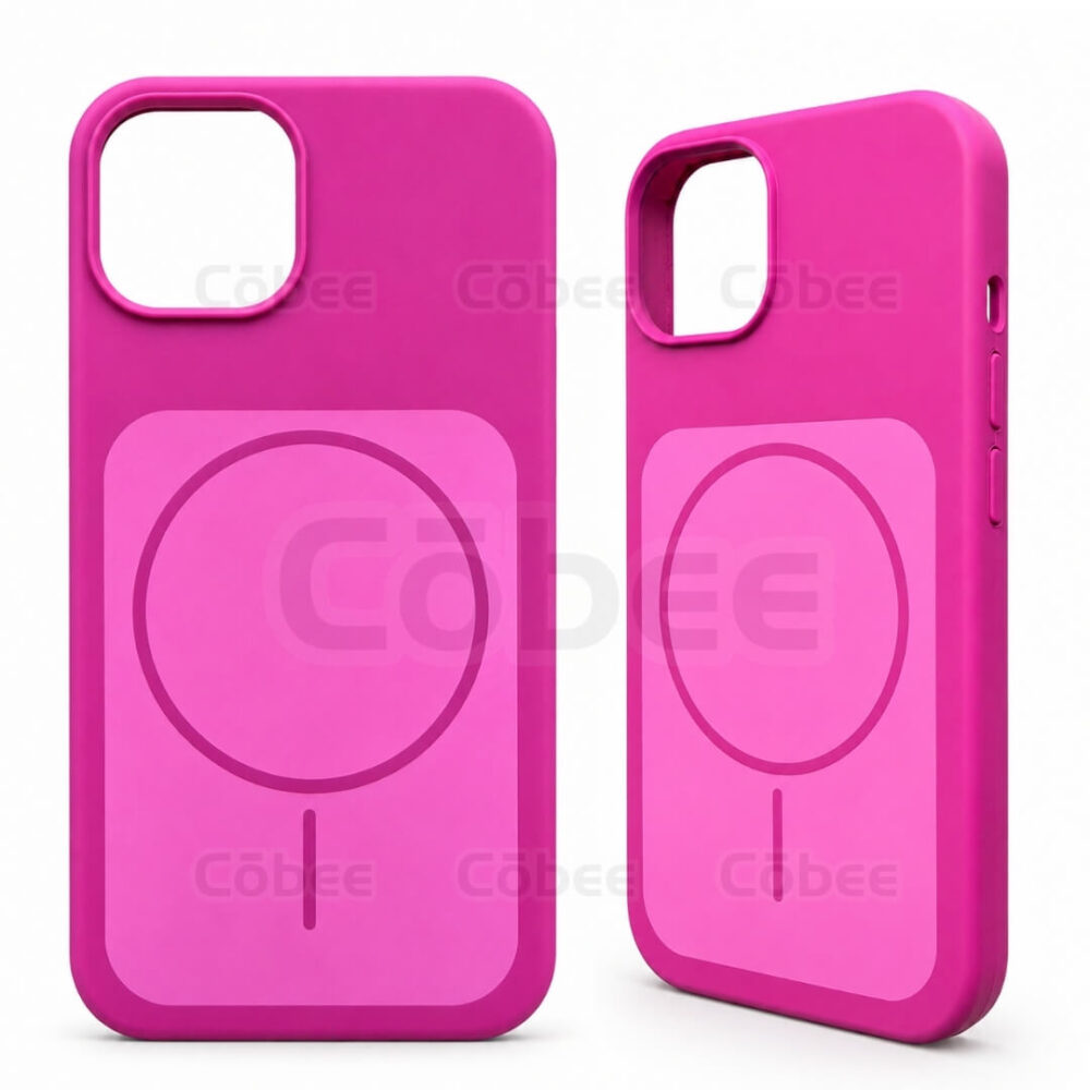 Estuche Silicon MagSafe Iphone 15 Fucsia