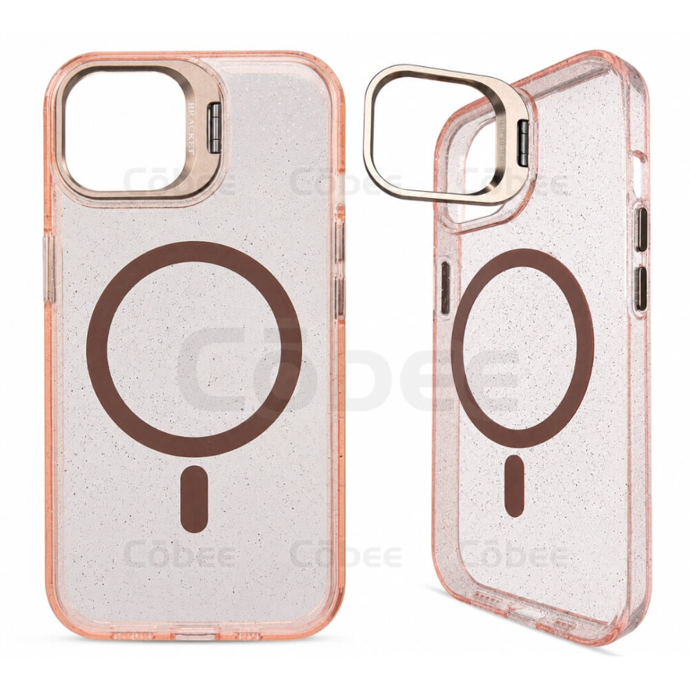 Estuche Escarcha con Soporte MagSafe Iphone 14 Cafe