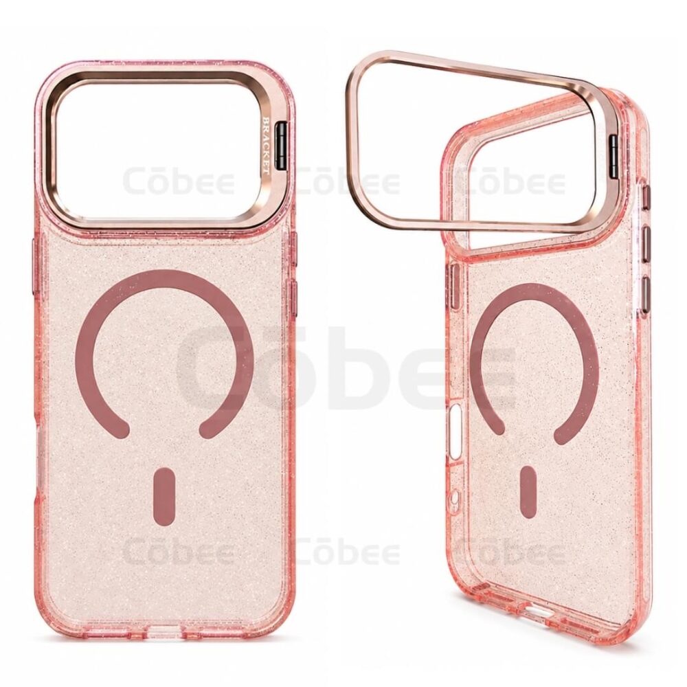 Estuche Escarcha con Soporte MagSafe Iphone 17 Pro Max Cafe