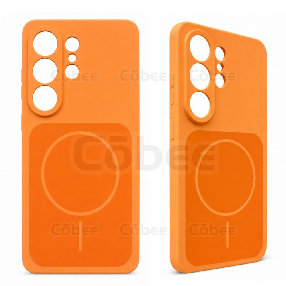 Estuche Silicon MagSafe Samsung S26 Ultra Naranja
