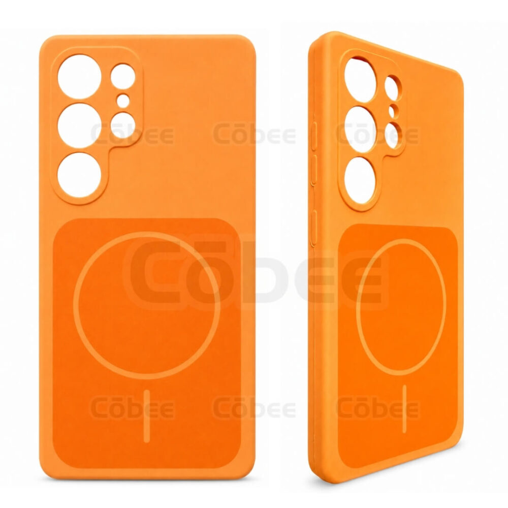 Estuche Silicon MagSafe Samsung S24 Ultra Naranja