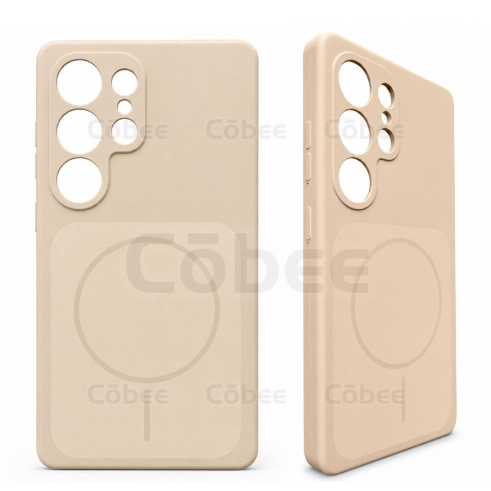 Estuche Silicon MagSafe Samsung S25 Ultra Beige