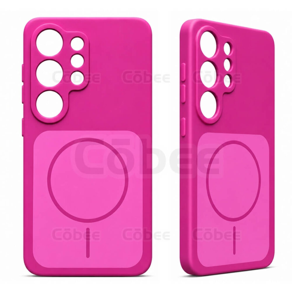 Estuche Silicon MagSafe Samsung S25 Ultra Fucsia
