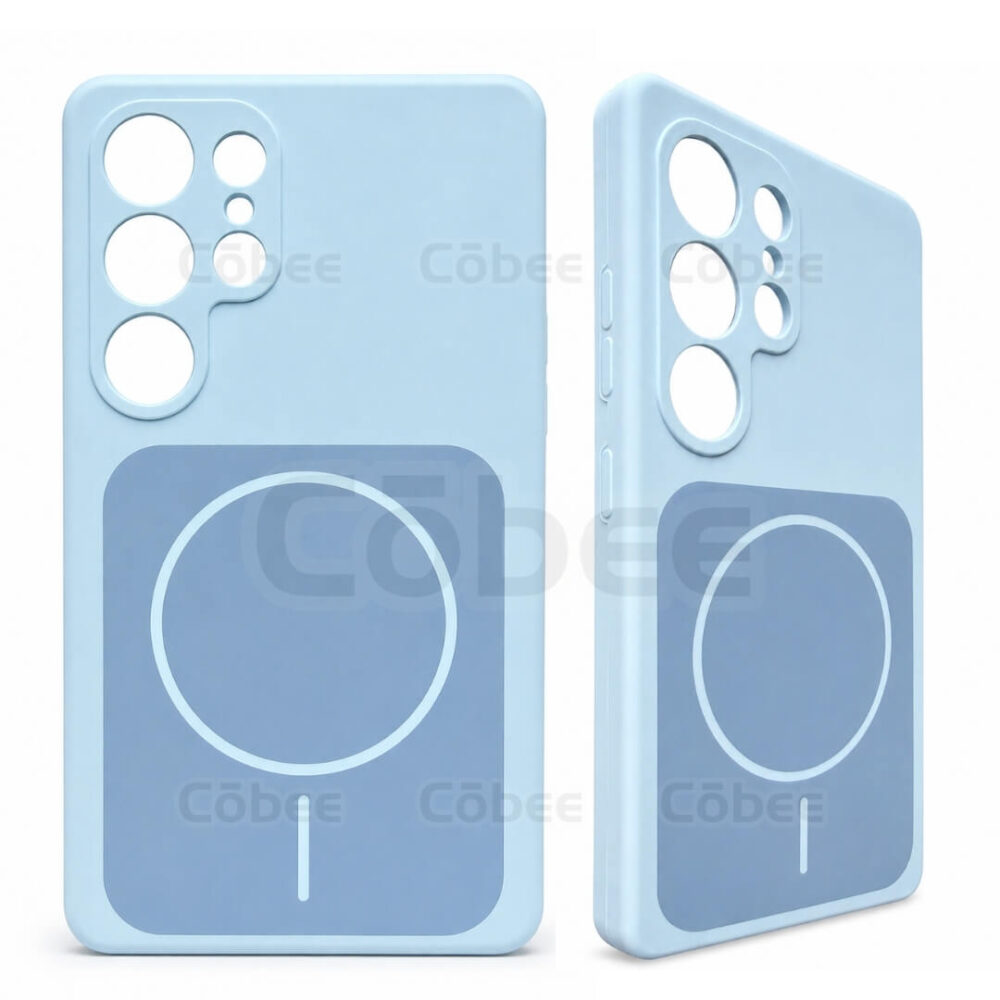 Estuche Silicon MagSafe Samsung S25 Ultra Celeste