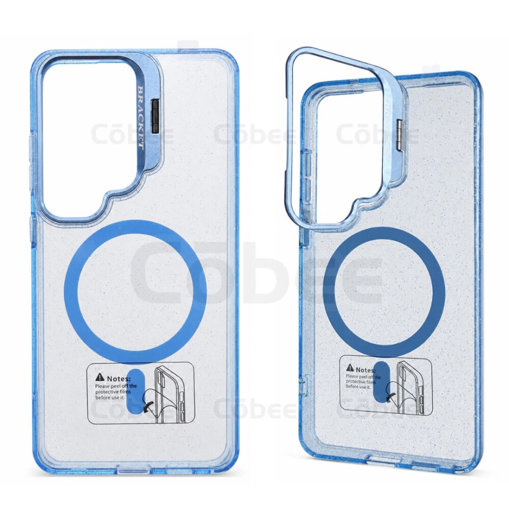 Estuche Escarcha con Soporte MagSafe Samsung S26 Ultra Azul