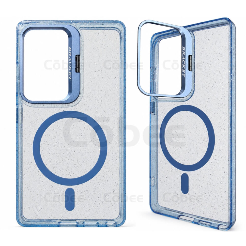 Estuche Escarcha con Soporte MagSafe Samsung S25 Ultra Azul